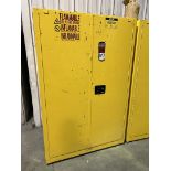 ULINE H-2219S-Y 90 Gallon Flammable Liquids Storage Cabinet (Wing Shop)