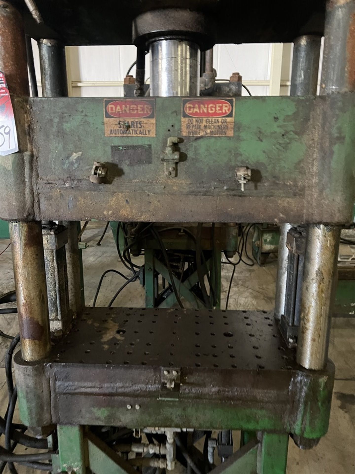 WYARD 113 Ton Hydraulic Press w/ Control Cabinet and 15 HP Hydraulic Unit (Building 5) - Image 3 of 6