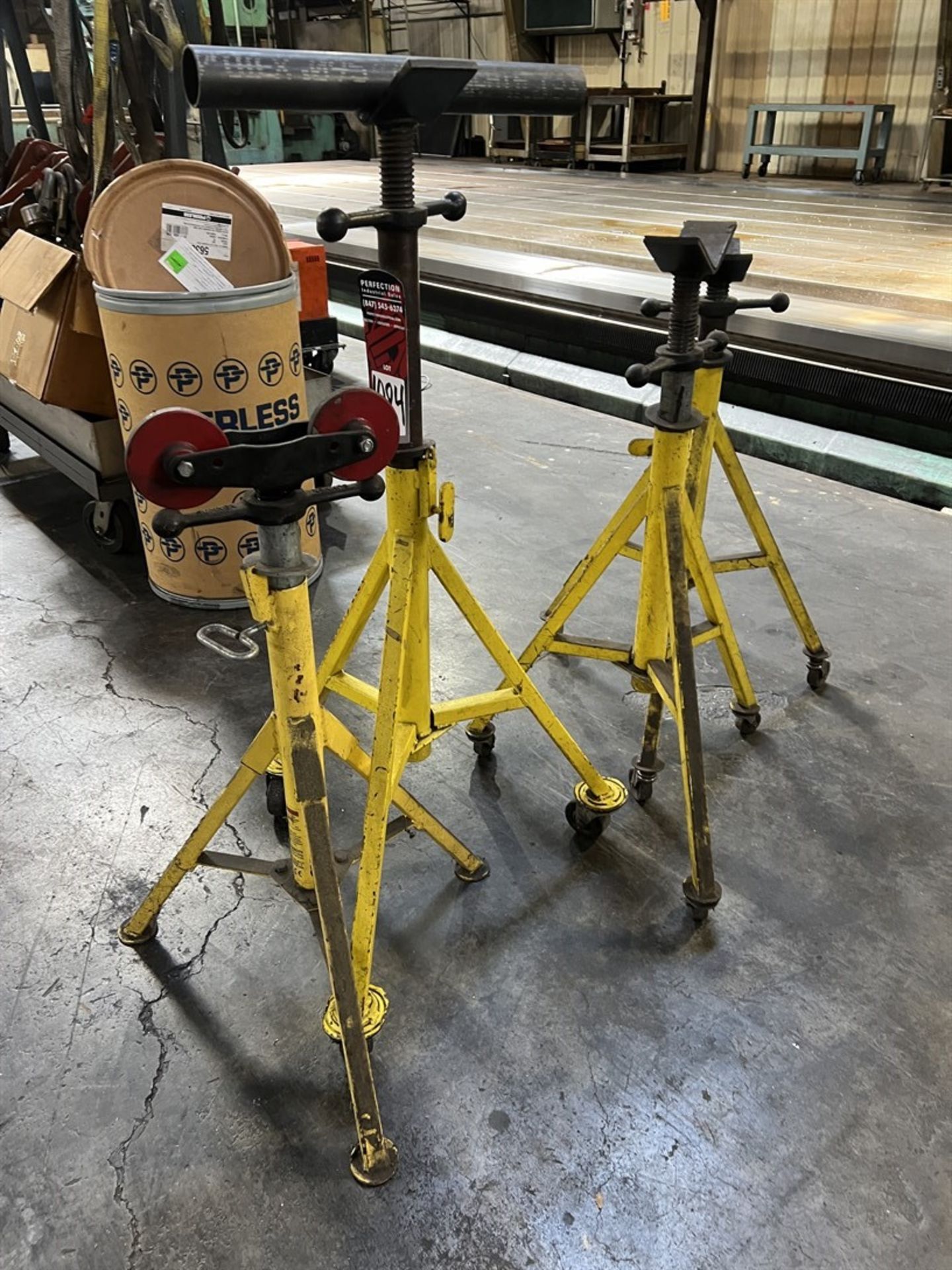 Lot of (5) Assorted Roller Stands (Machine Shop)