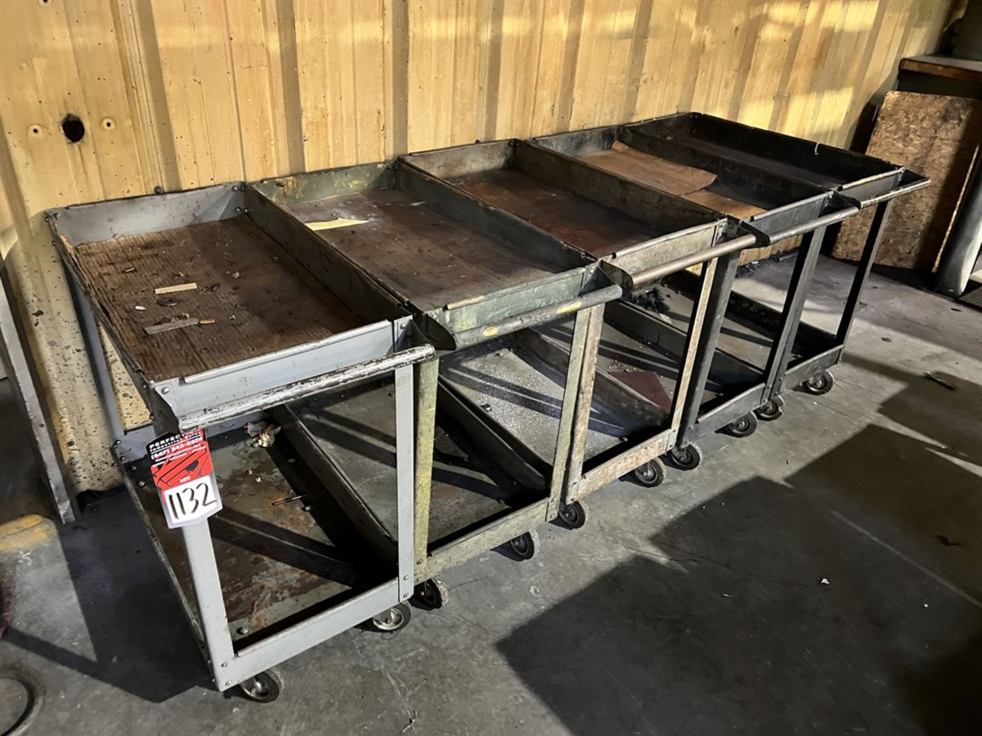 Lot of (5) Shop Carts (Machine Shop)