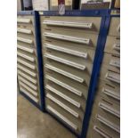 STANLEY VIDMAR 9-Drawer Modular Tool Cabinet, 59"