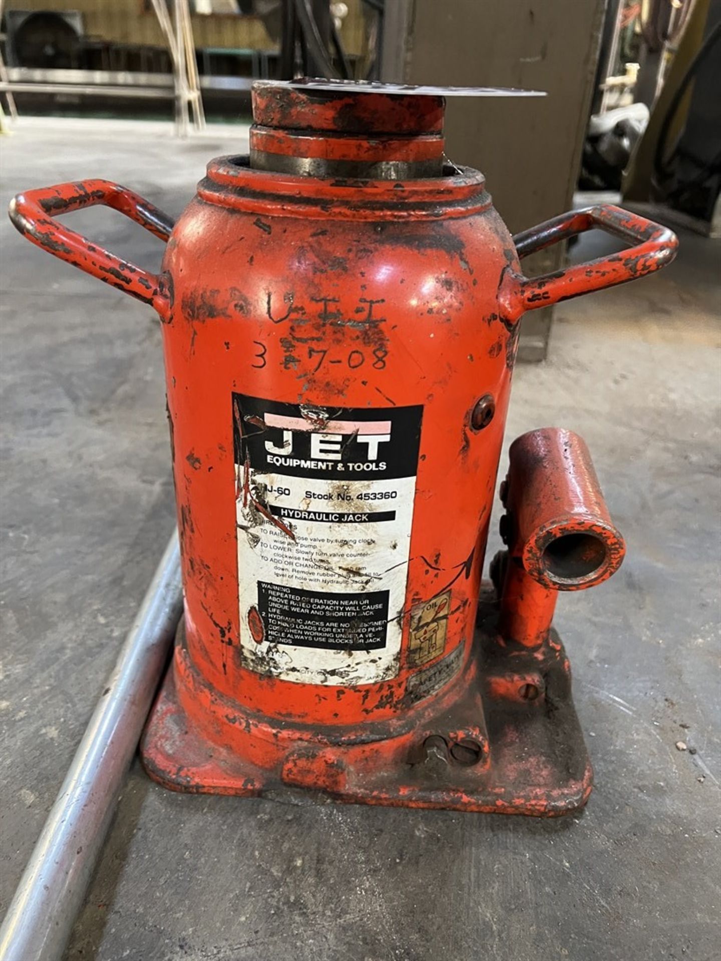 JET JHJ-60 60-Ton Hydraulic Jack (Machine Shop) - Image 2 of 3