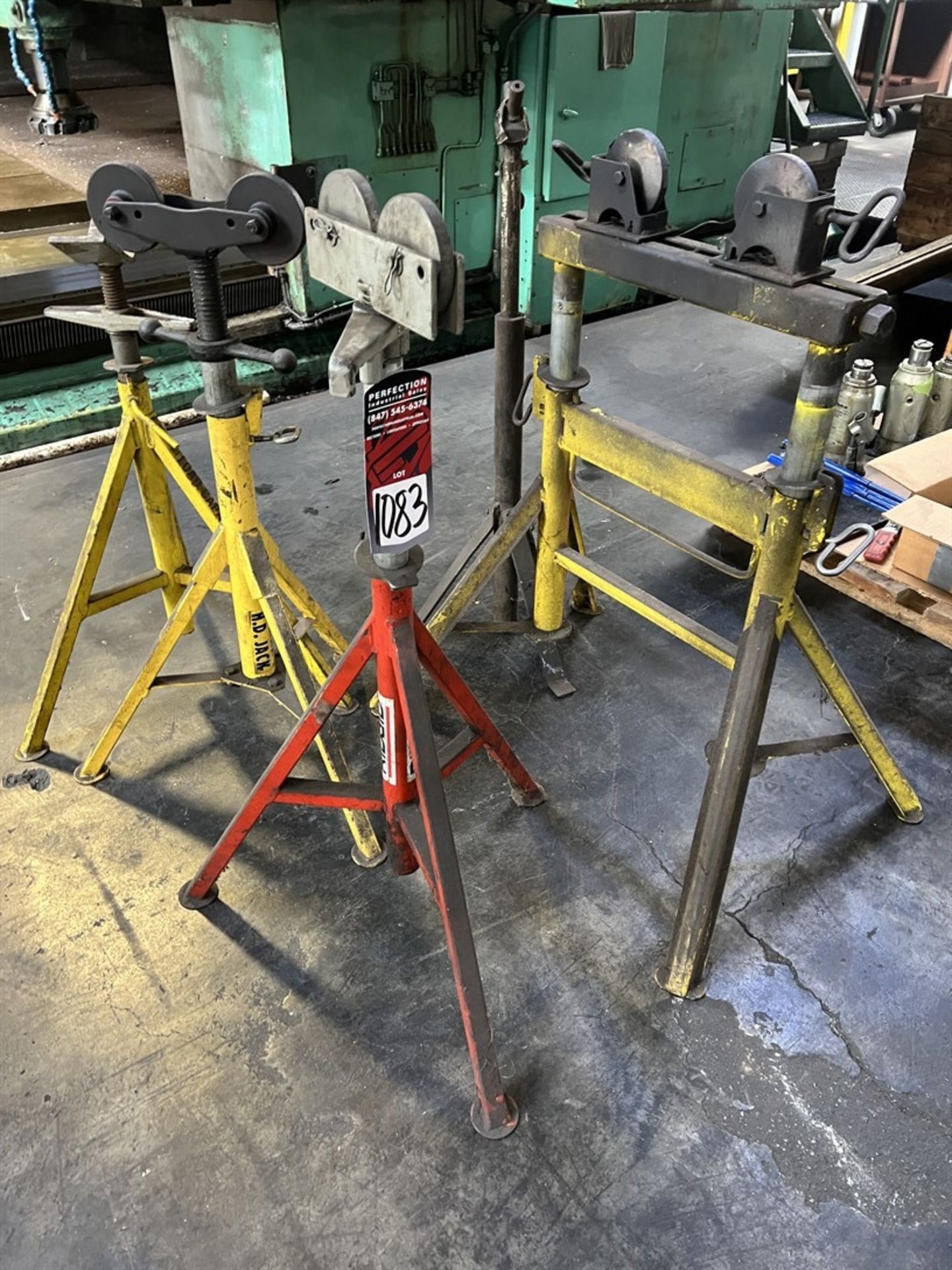 Lot of (5) Assorted Roller Stands (Machine Shop)