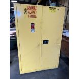 ULINE H-2219S-Y 90 Gallon Flammable Liquids Storage Cabinet (Machine Shop)