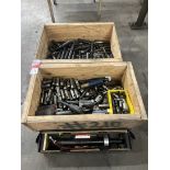 Lot of SJ Company Quick Change Morse Taper Adaptors, Spade Drills and Assorted Magic Chucks (Machine