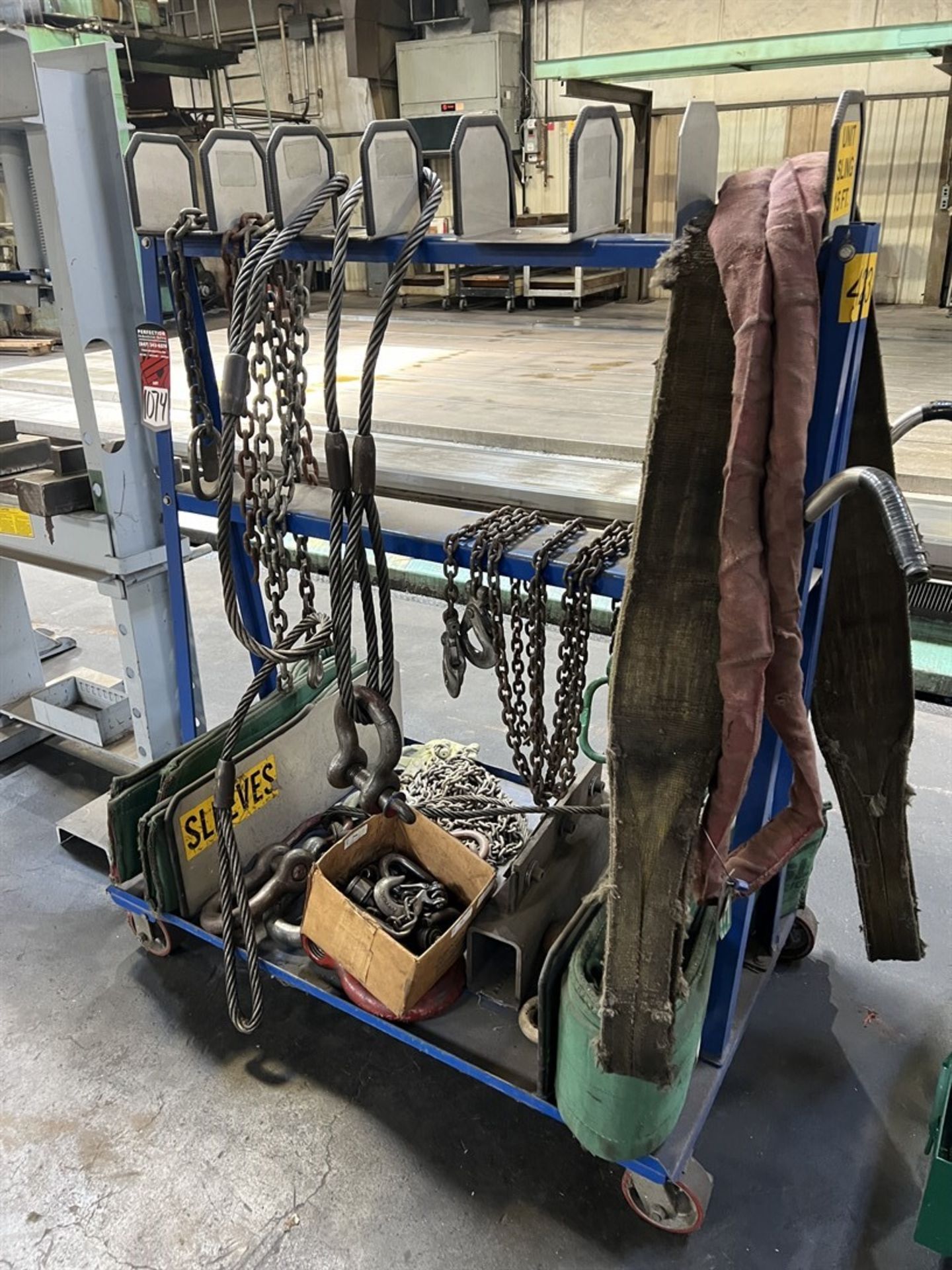 Rolling Rack w/ Slings, Chains, Eye Bolts, and Shackles (Machine Shop) - Image 3 of 4