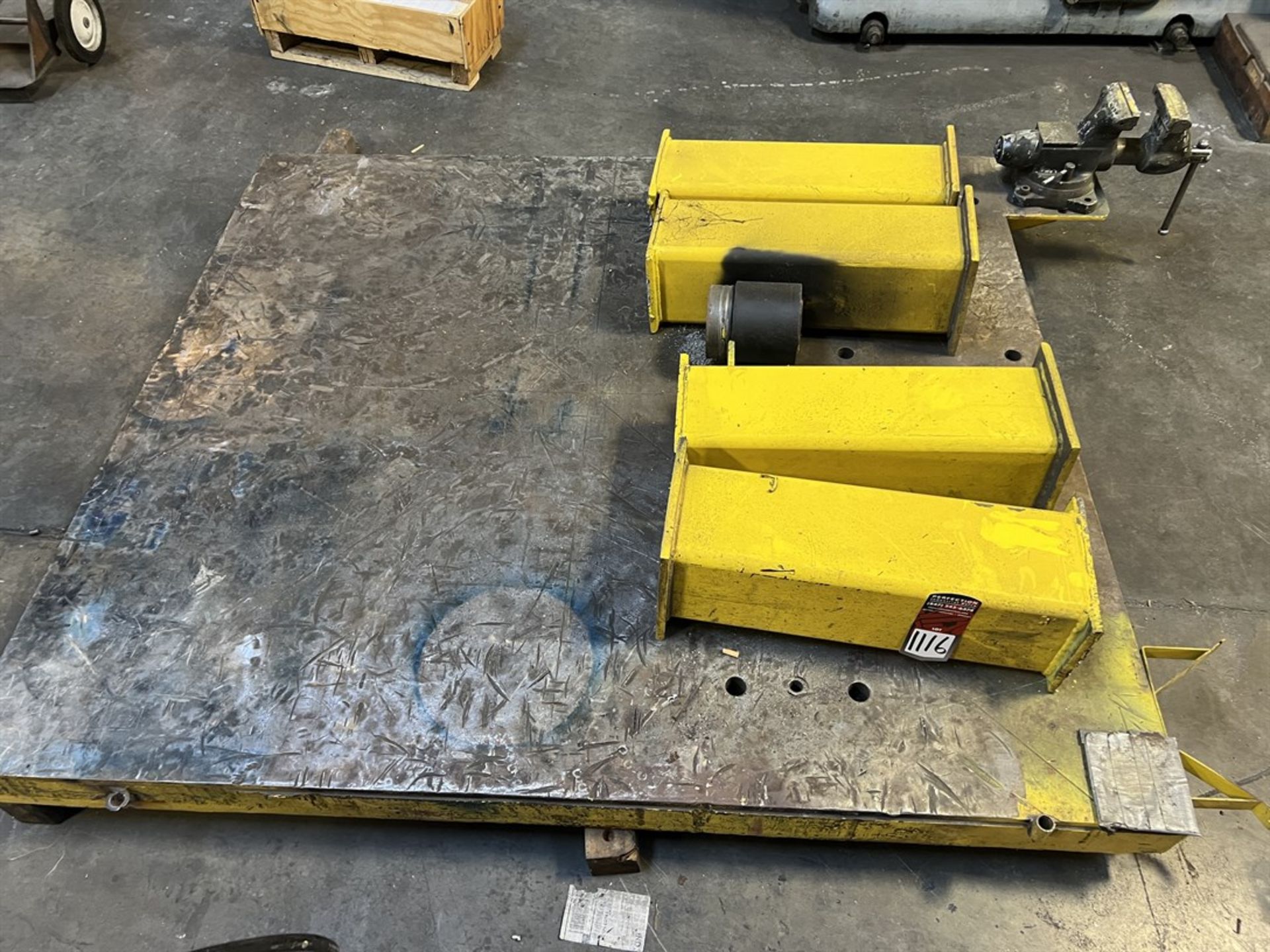 Welding Table, 70" x 77" x 5" w/ 6" Bench Vise (Machine Shop) - Image 2 of 3