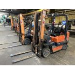 TOYOTA 5FHGC25 LP Forklift, s/n 5FGCU25-733, 5000 Lb Capacity, 2-Stage Mast, OH Protection (