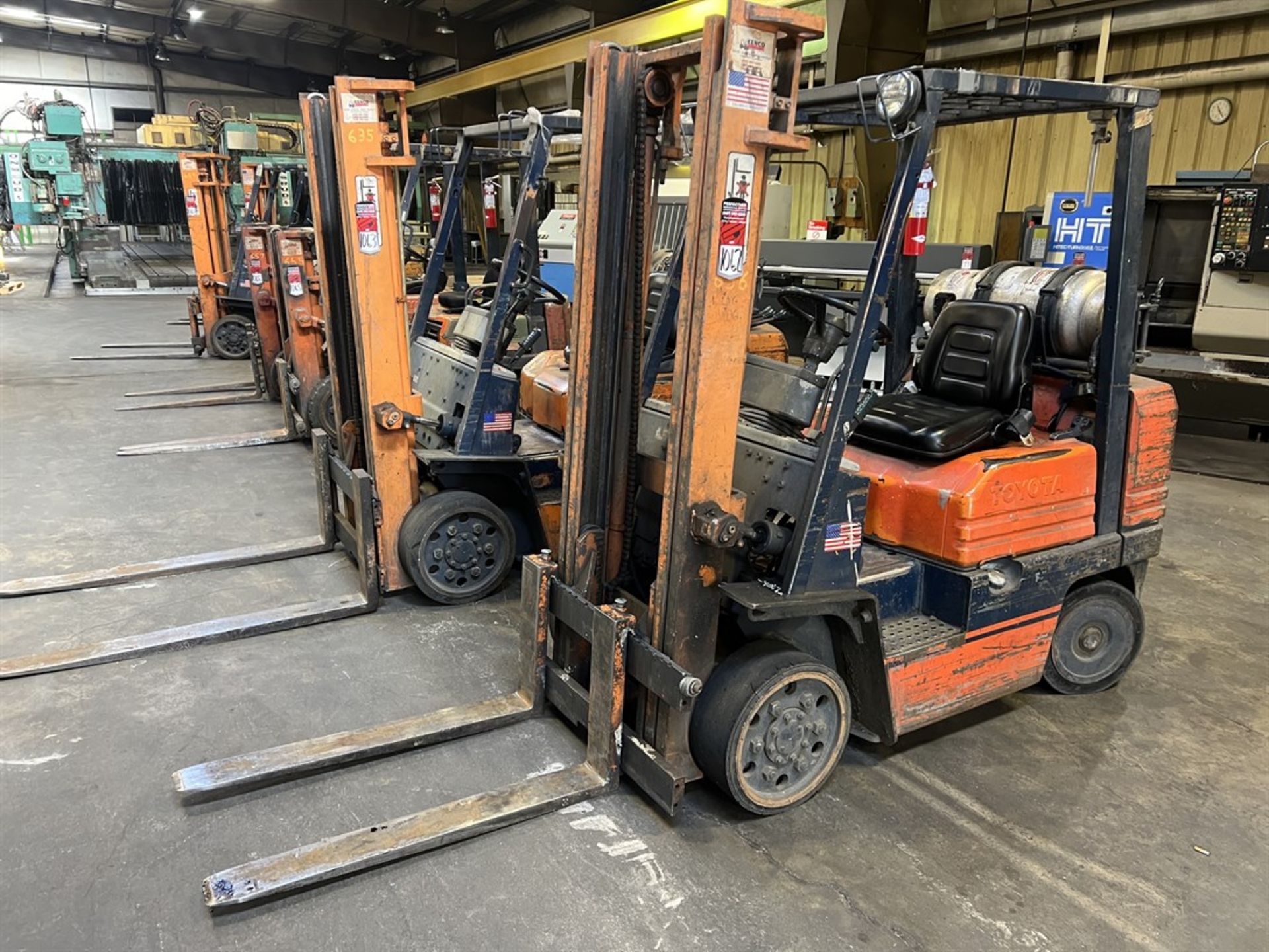 TOYOTA 5FHGC25 LP Forklift, s/n 5FGCU25-733, 5000 Lb Capacity, 2-Stage Mast, OH Protection (