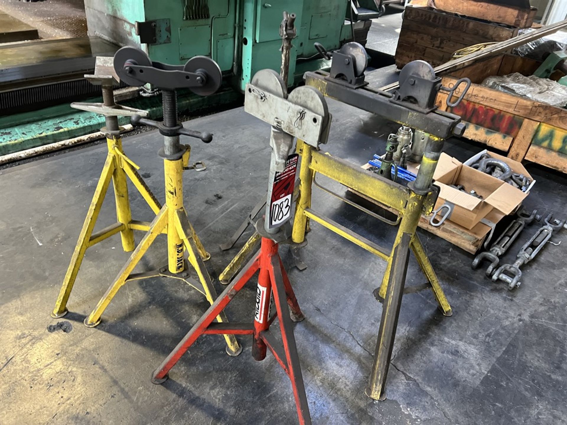 Lot of (5) Assorted Roller Stands (Machine Shop) - Image 3 of 3