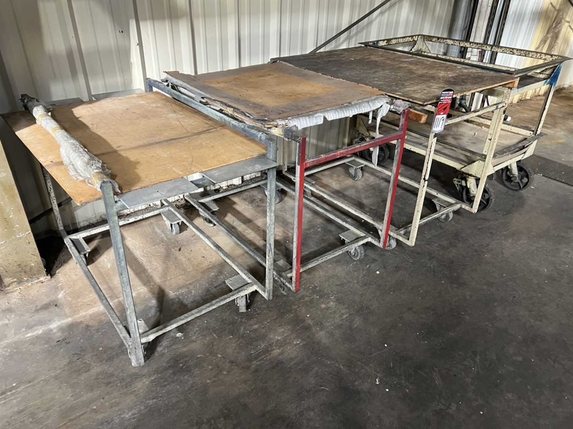 Lot of (4) Shop Carts (Machine Shop)