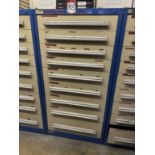 STANLEY VIDMAR 9-Drawer Modular Tool Cabinet w/ Large Assortment of Fasteners, 59"