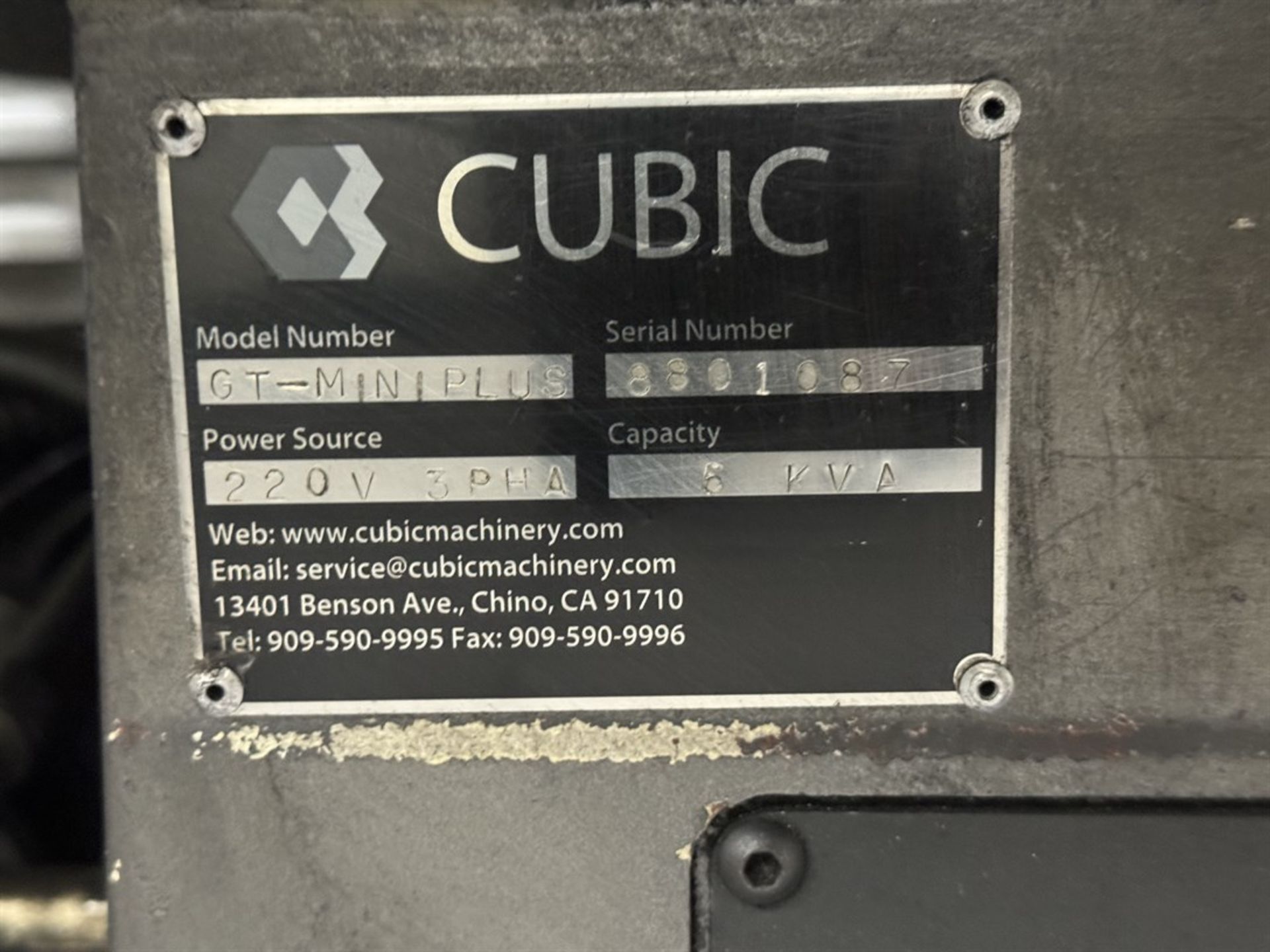 CUBIC GT-MINI Plus CNC Gang Tool Lathe, s/n 8801087, Fanuc Series Oi Mate-TD Control, 60mm Turning D - Image 9 of 9