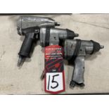 Lot Comprising (3) SNAP ON 1/2", ALLTRADE 3/8" and Unknown Make 3/8" Pneumatic Impact Wrenches