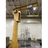 GORBEL 6-Ton Free Standing Jib Crane, Approx 11' Reach x 20' Under Rail, Detroit Hoist Electric