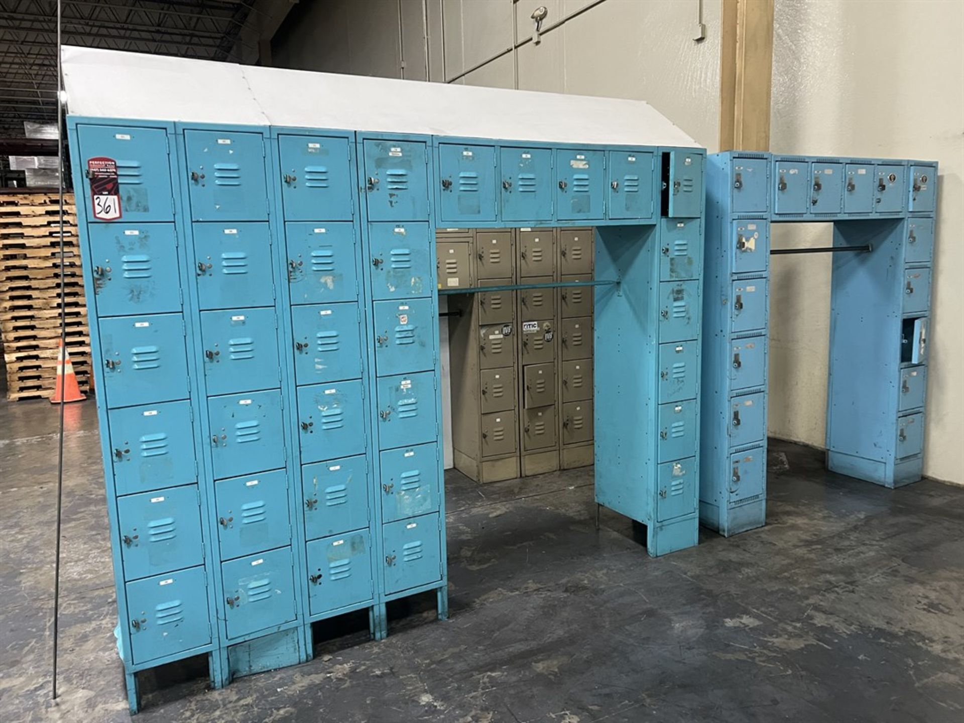 Lot of (2) Banks of Lockers