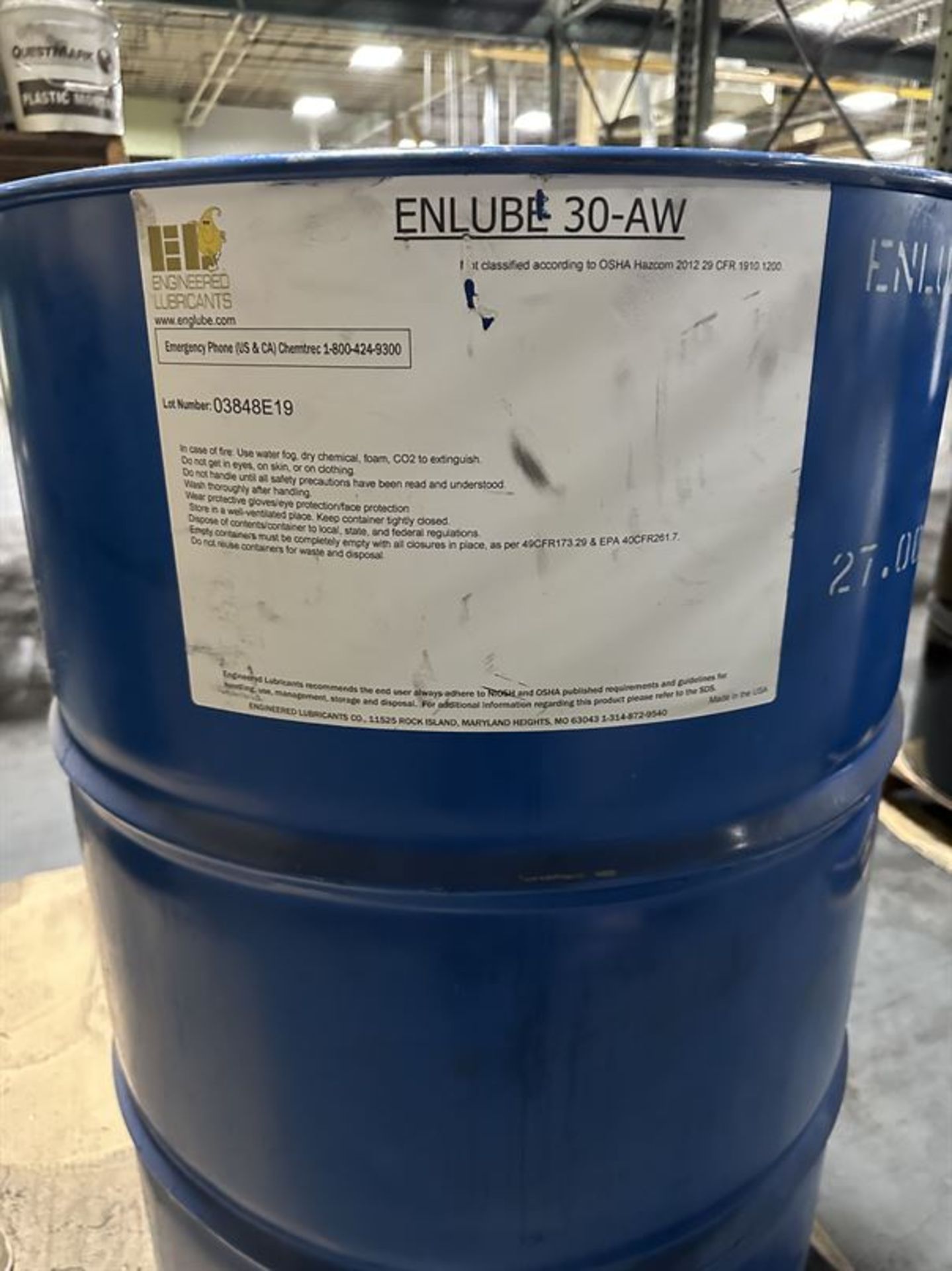 Factory Sealed 55 Gallon Drum Enlube 30-AE - Image 3 of 3