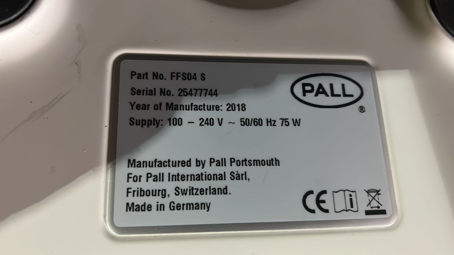 2018 PALL Flowstar IV Filter Integrity Tester, s/n 25477744 - Image 3 of 3