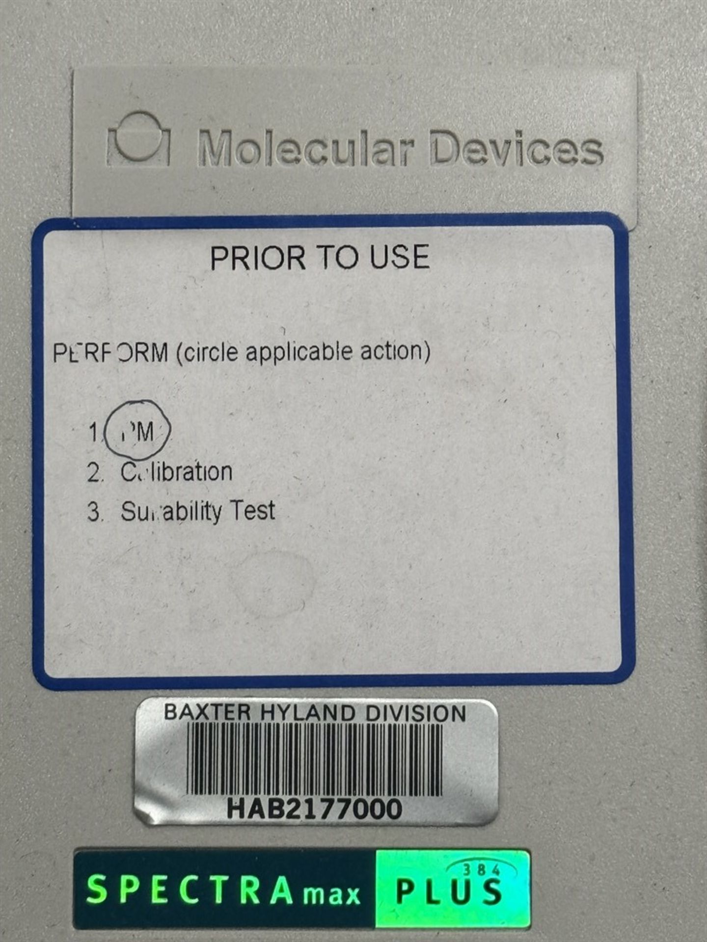 MOLECULAR DEVICES Spectra Max 384 Plus Microplate Spectrophotometer, s/n na - Image 4 of 5