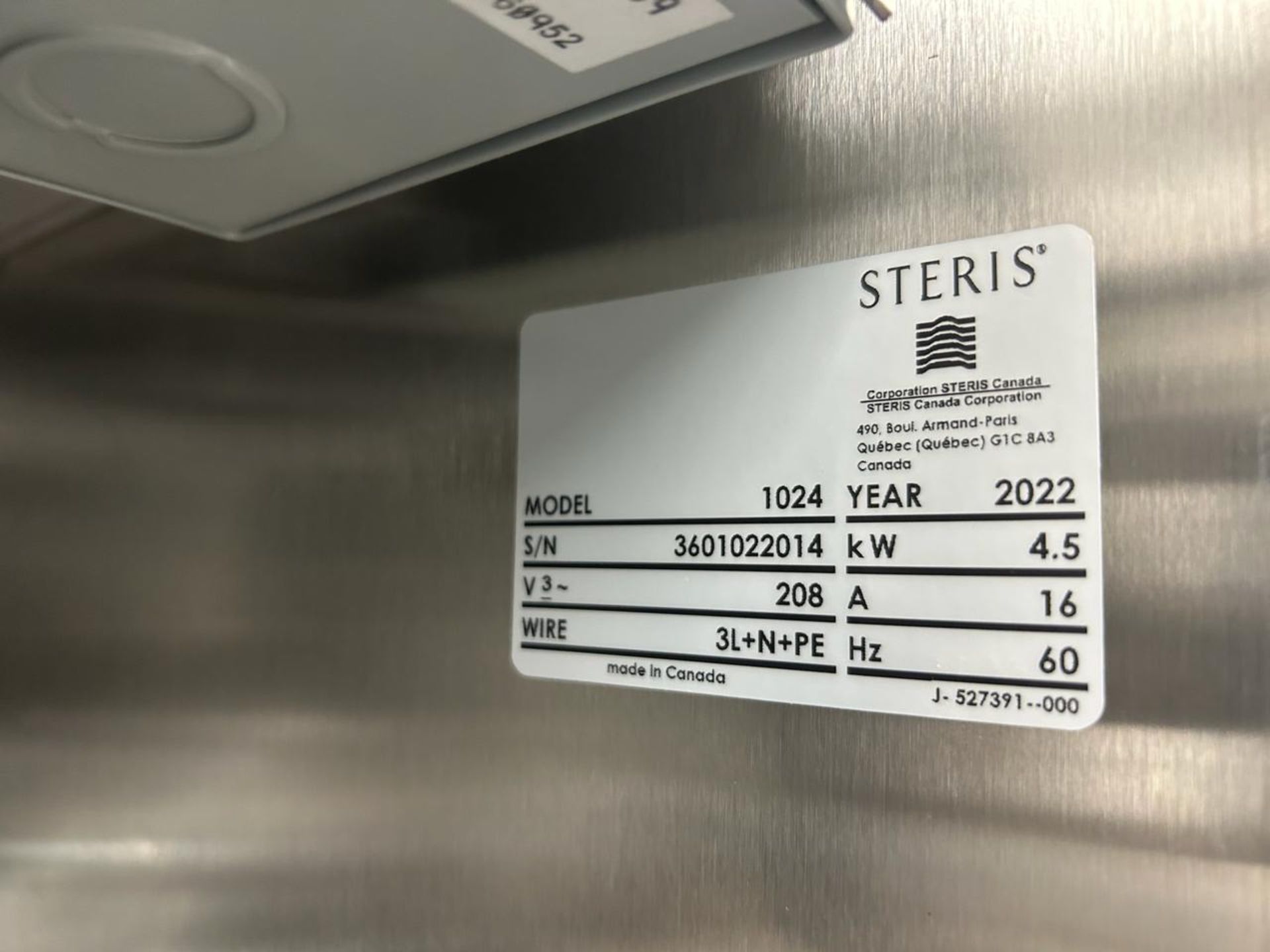 2022 STERIS Reliance 1024 Laboratory Glassware Dryer, s/n 3601022014, (SUBJECT TO DELAYED RELEASE MA - Image 4 of 4