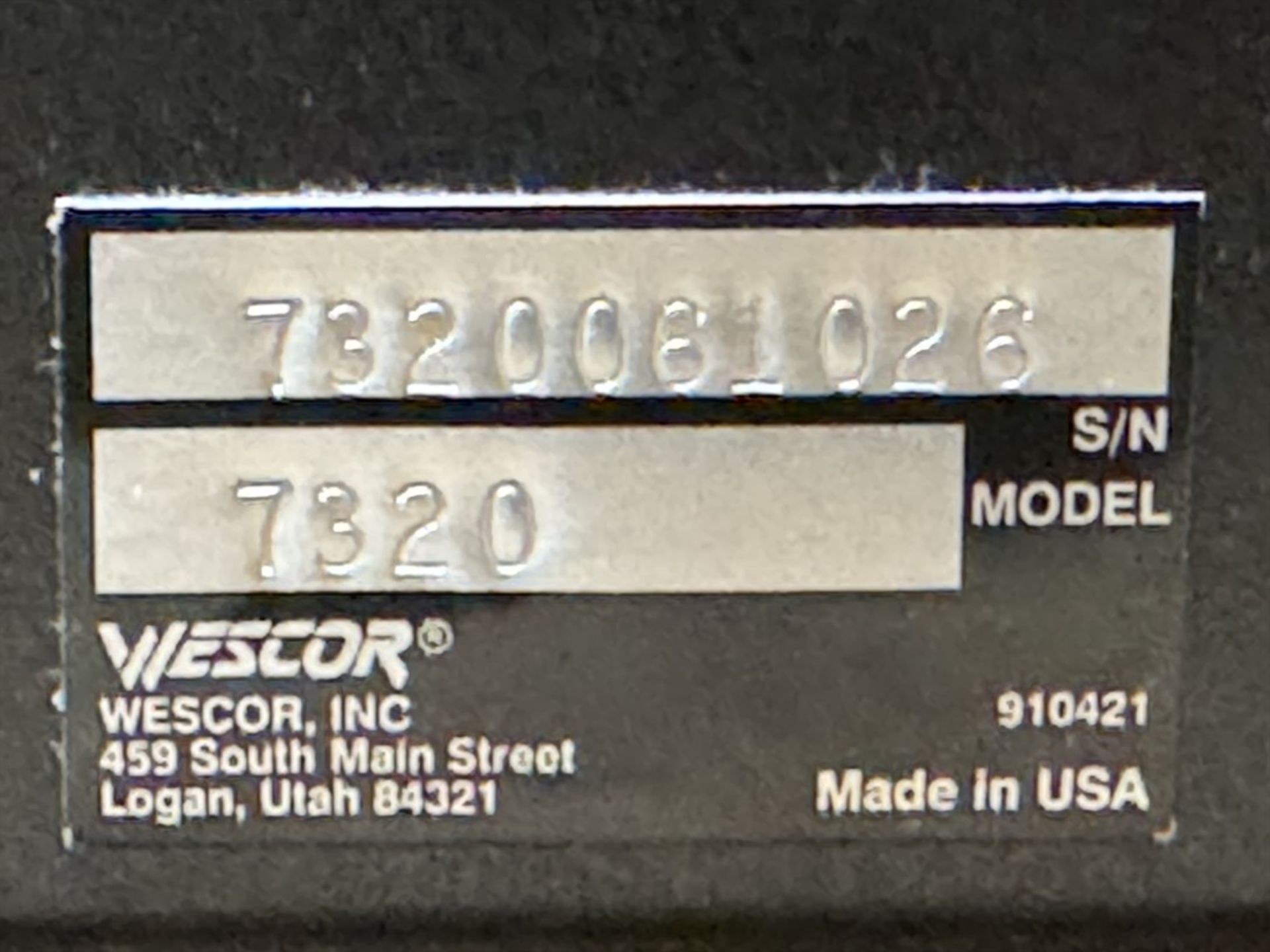 WESCOR Aerospray 7320 Gram Slide Stainer-Cytocentrifuge, s/n 7320061026 - Image 6 of 6