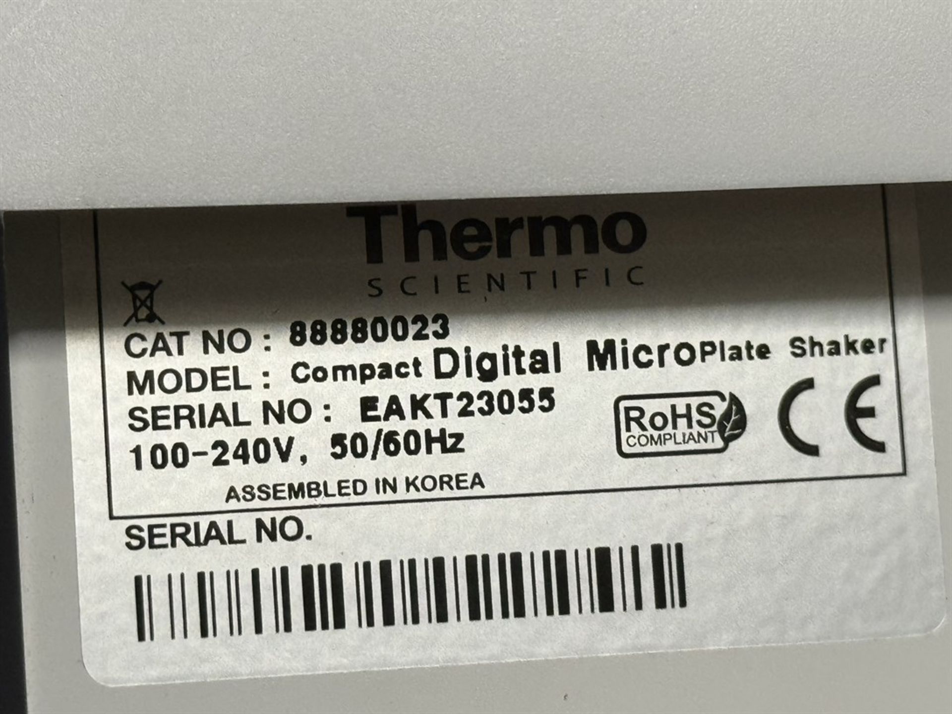 THERMO SCIENTIFIC Compact Digital Microplate Shaker, s/n EAKT23055 - Image 4 of 4