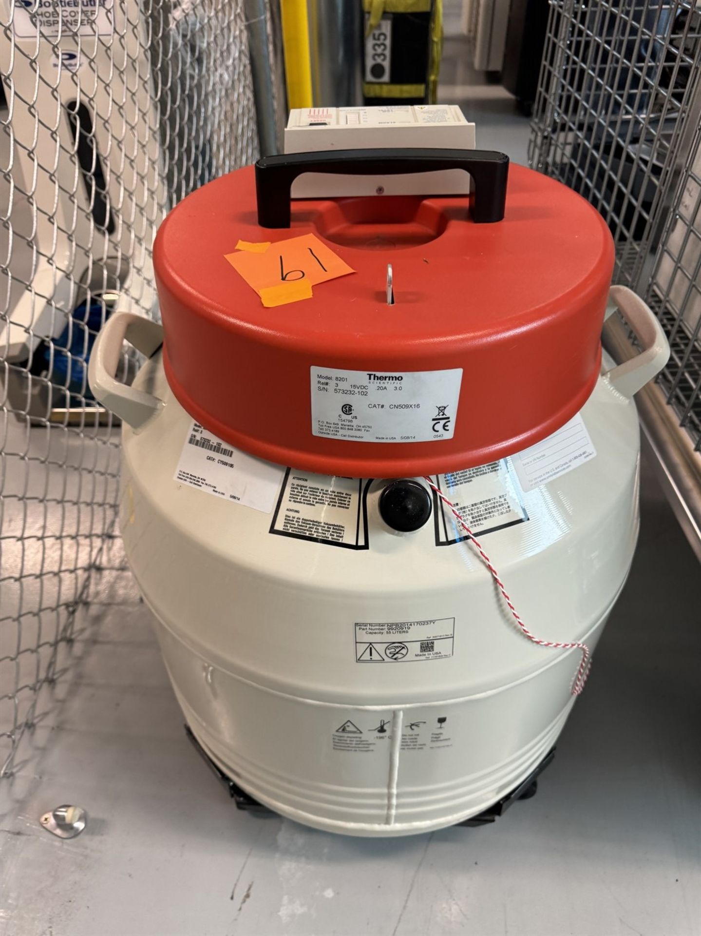 THERMO SCIENTIFIC 8201 Locator JR Cryopreservation Tank, s/n 573232-102 - Image 7 of 7
