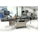 2014 CVC CVC3020C Vial Labeler, s/n 10302025, w/ VIDEOJET DataFlex 6420 Thermal Transfer Printer