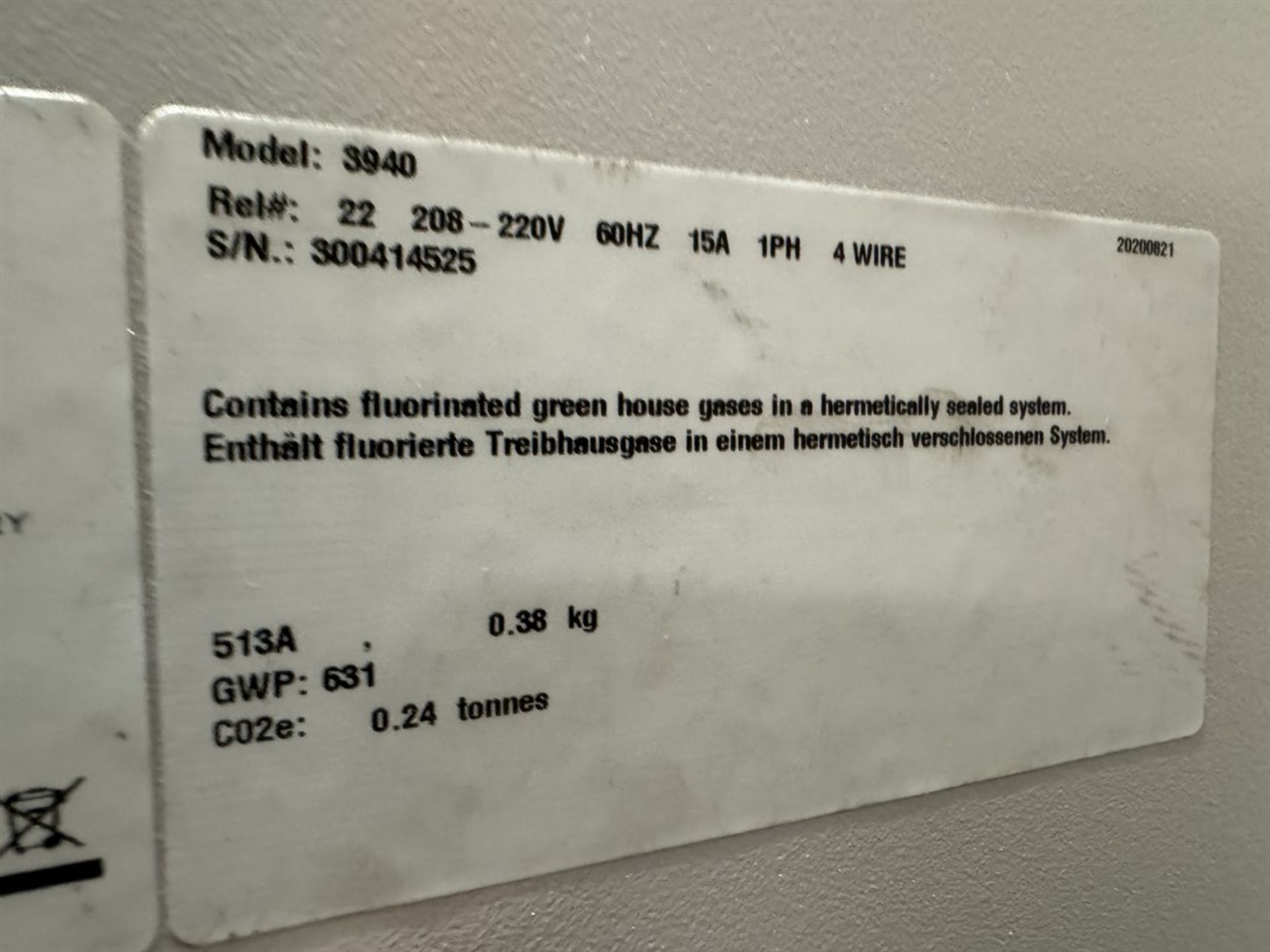 THERMO FISHER SCIENTIFIC 3940 Forma Environmental Chamber, s/n 300414525 - Image 6 of 6