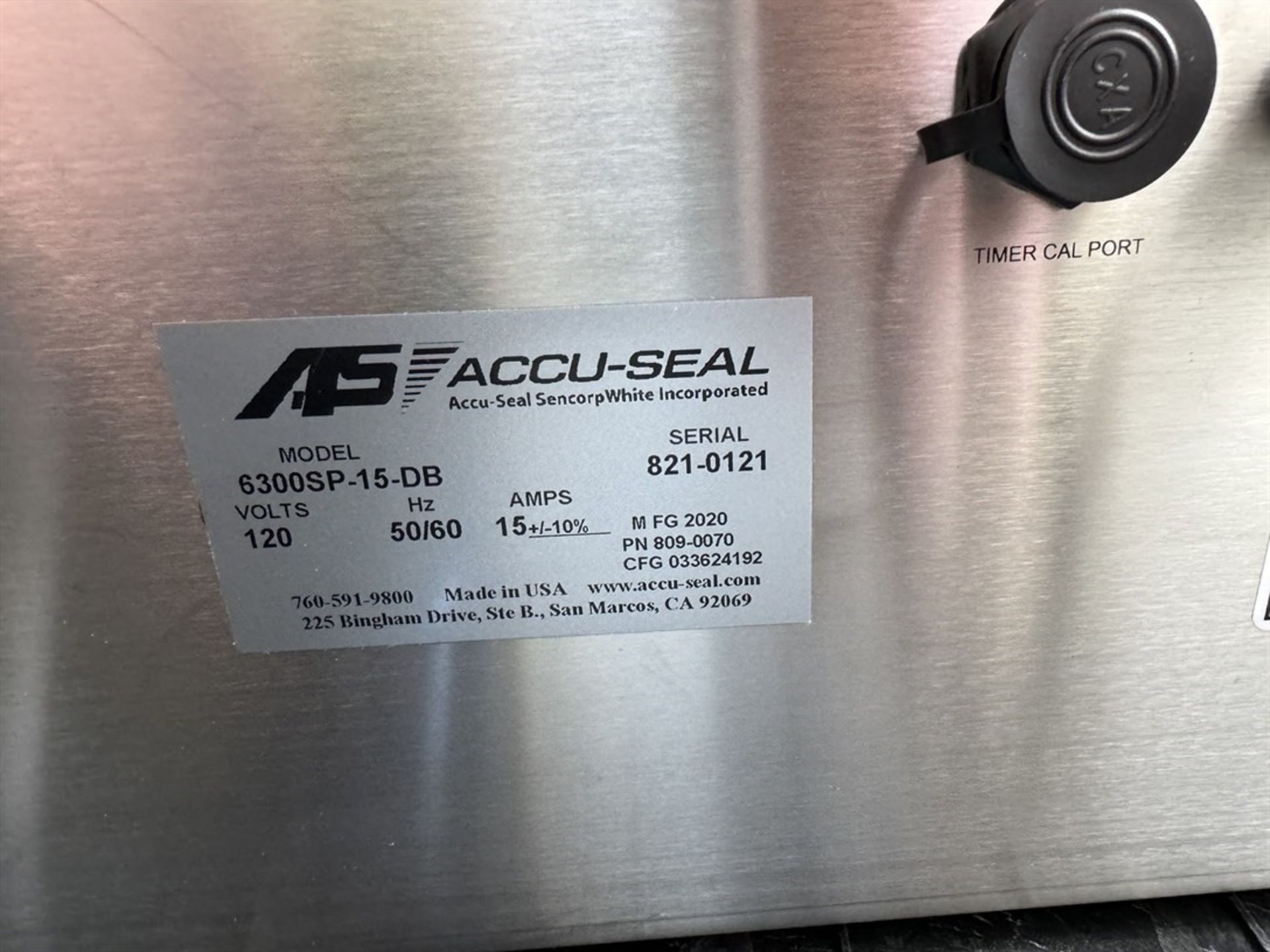 ACCU-SEAL 6300SP-15-DB Heat Sealer, s/n 821-0121 - Image 5 of 5