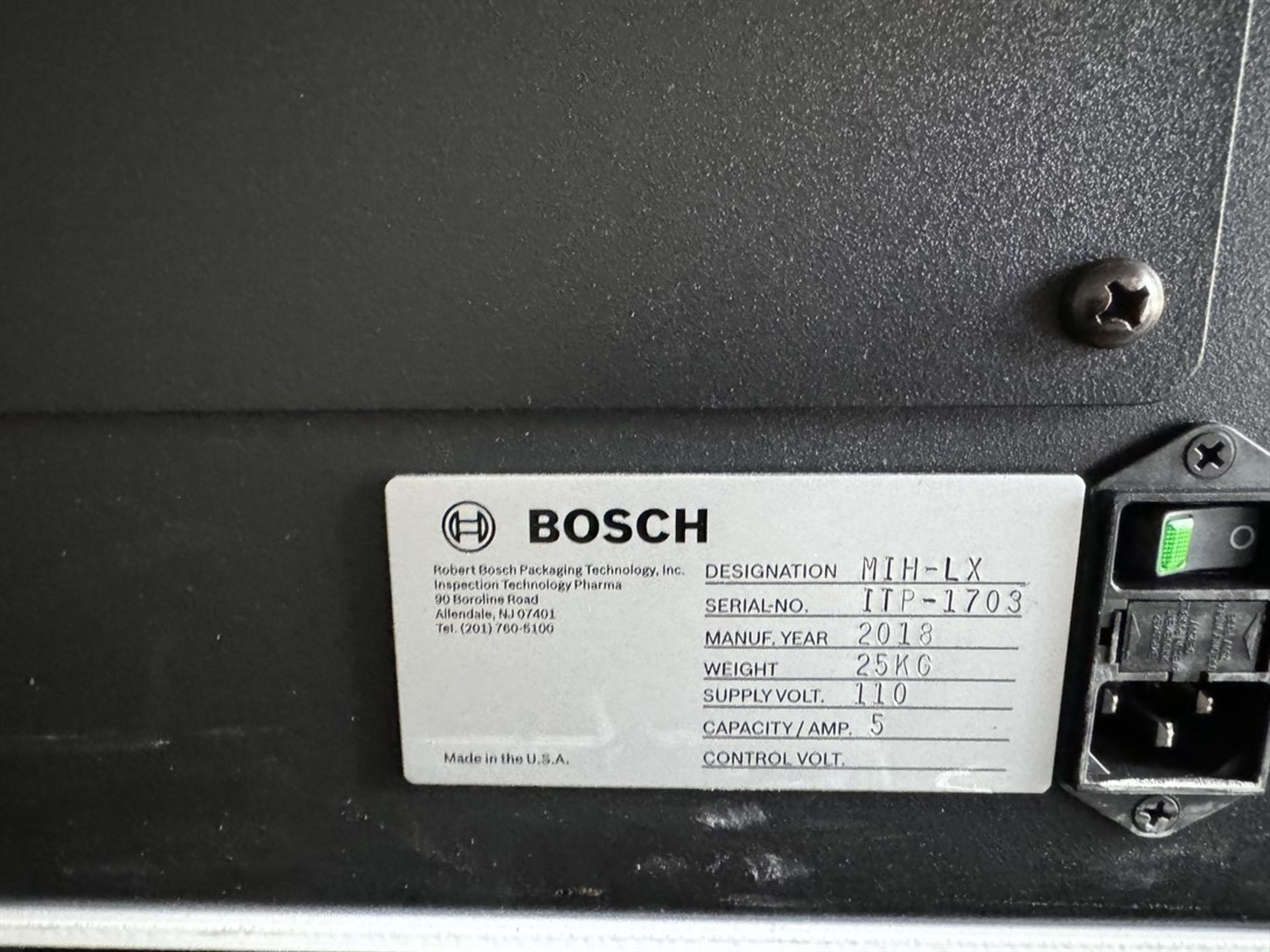2016 BOSCH MIH-LX Manual Inspection Hood, s/n ITP-1703 - Image 4 of 4