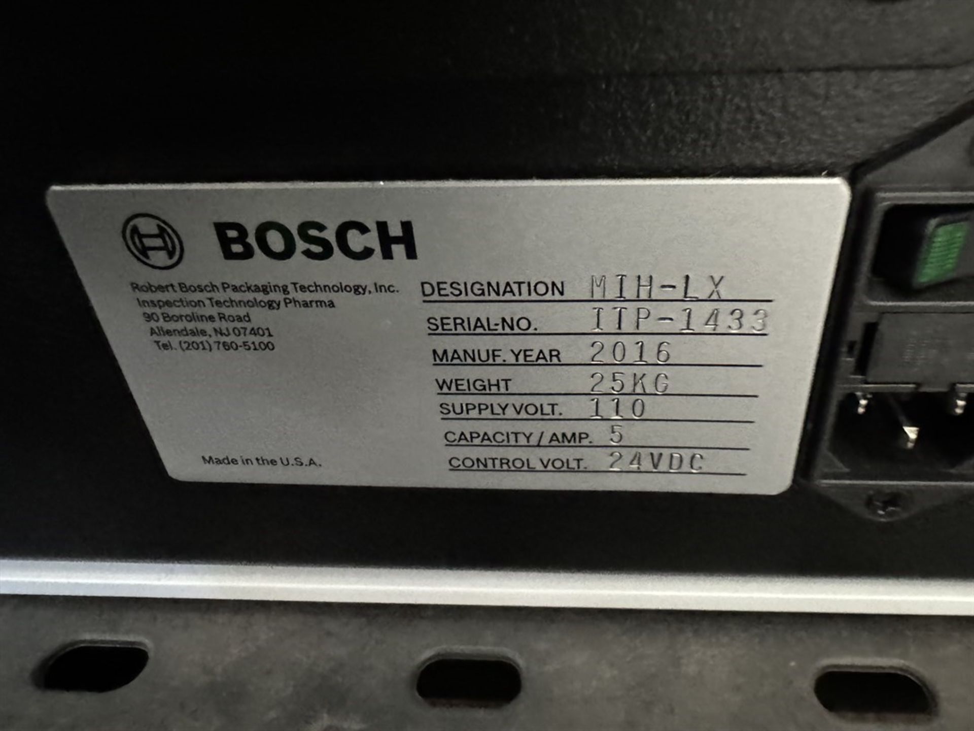 2016 BOSCH MIH-LX Manual Inspection Hood, s/n ITP-1433 - Image 3 of 3