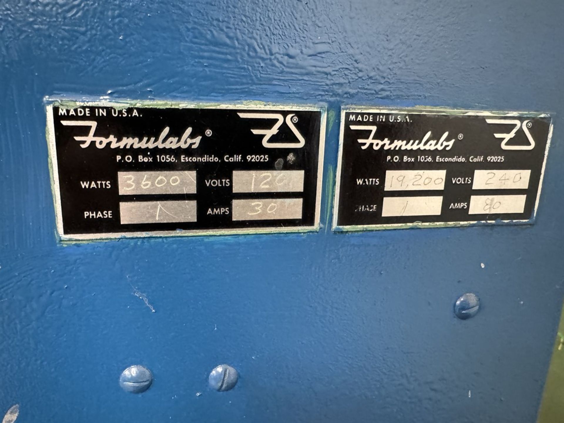 FORMULABS 640-E CODEMASTER Spiral Striping Machine, s/n 238, w/ 10’ Oven, integral 24” Payoff and - Image 5 of 9