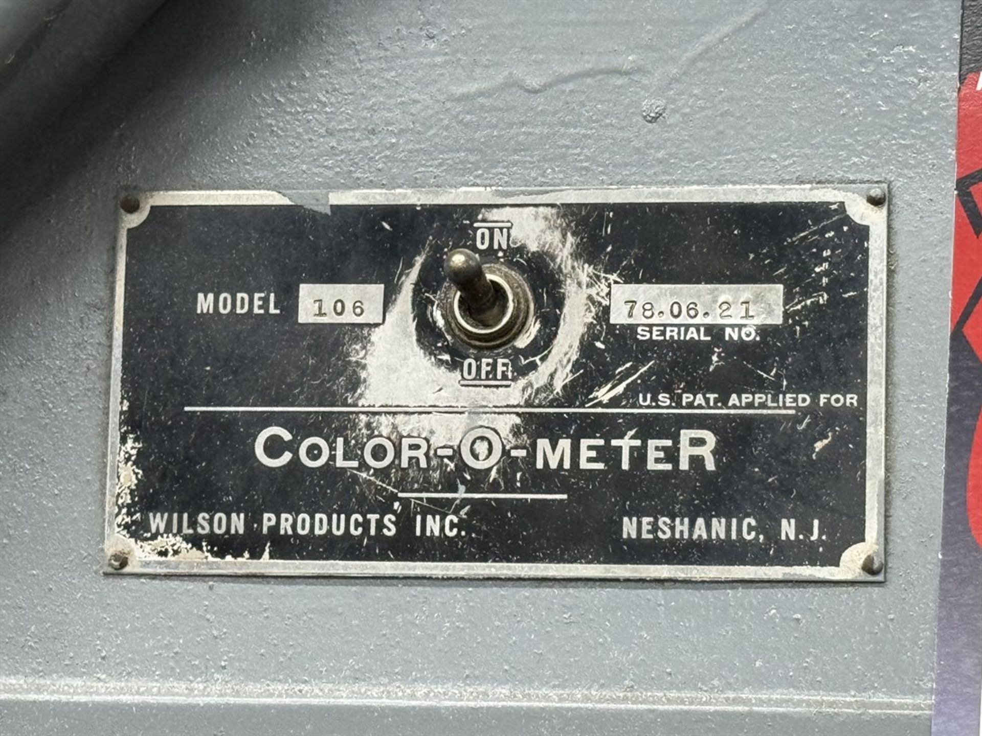 Insulation Extrusion Line (#1)-WILSON 106 Color Meter, s/n 78.06.21 - Image 3 of 3