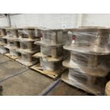 Lot of (60) 23.5" Dia x 15.5" ID (17" OAW) x 8" Barrel x 1.5 Arbor Hole Wood Reels