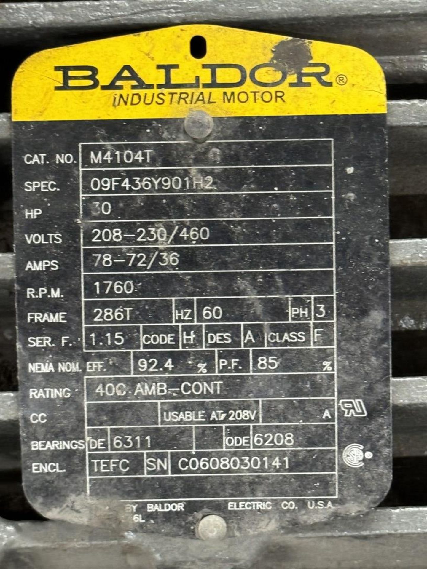 BALDOR 30 HP Industrial Motor - Bild 5 aus 5
