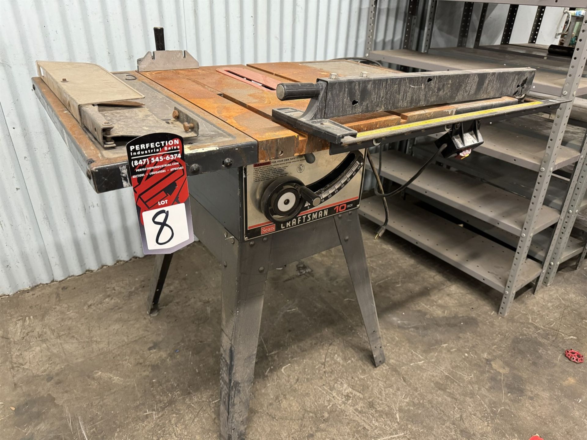 SEARS CRAFTSMAN 13.298032 10" Table Saw, s/n 3067.P1864