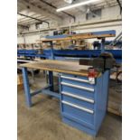 LISTA Wood Top Work Bench, 30" x 58.5", w/ SIMPLEX 5" Bench Vise