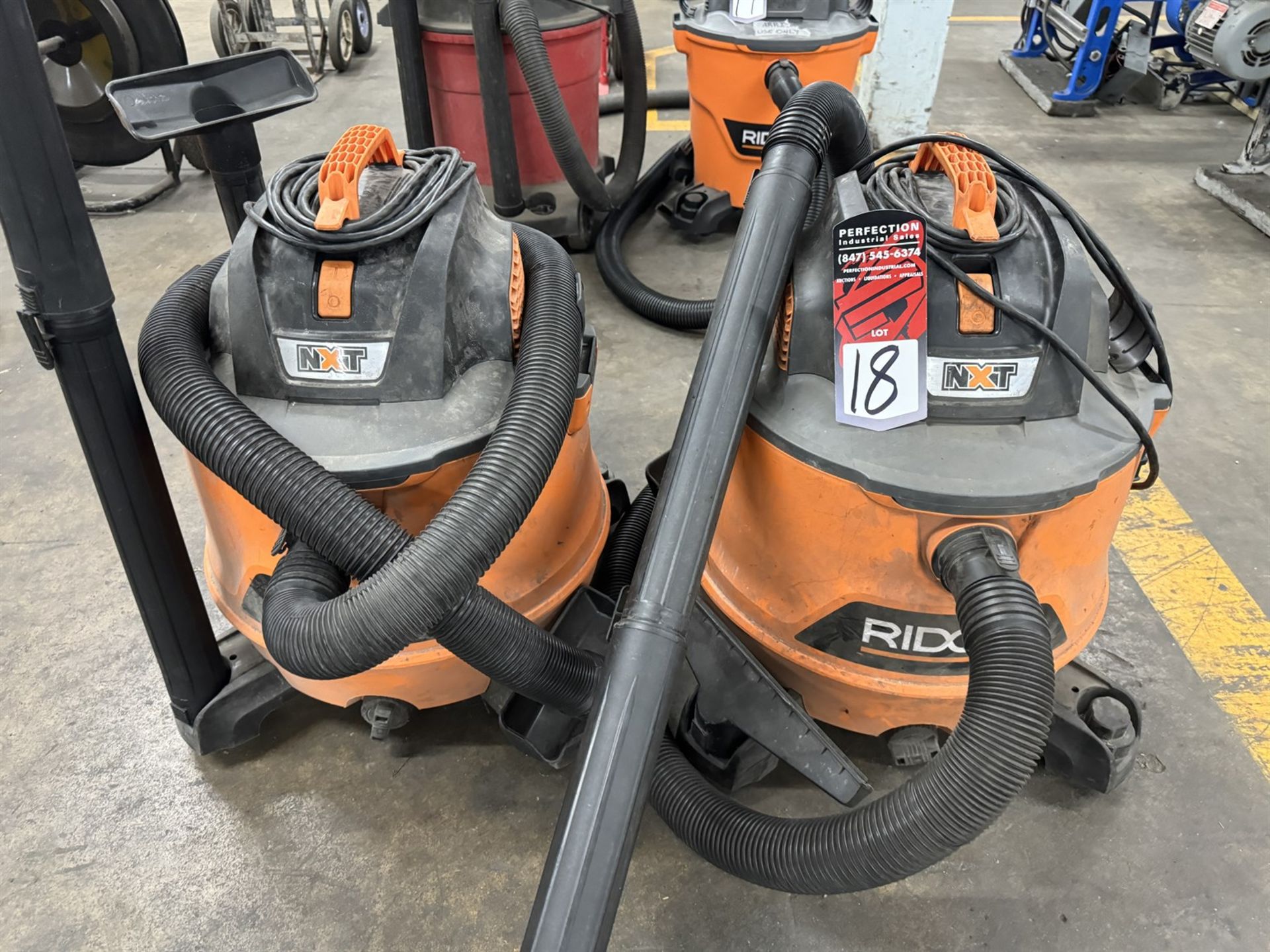 Lot of (2) RIDGID NXT Wet/Dry Shop Vacuums - Image 2 of 2