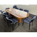 Conference Room Table, 96" x 42", w/ (10) Chairs