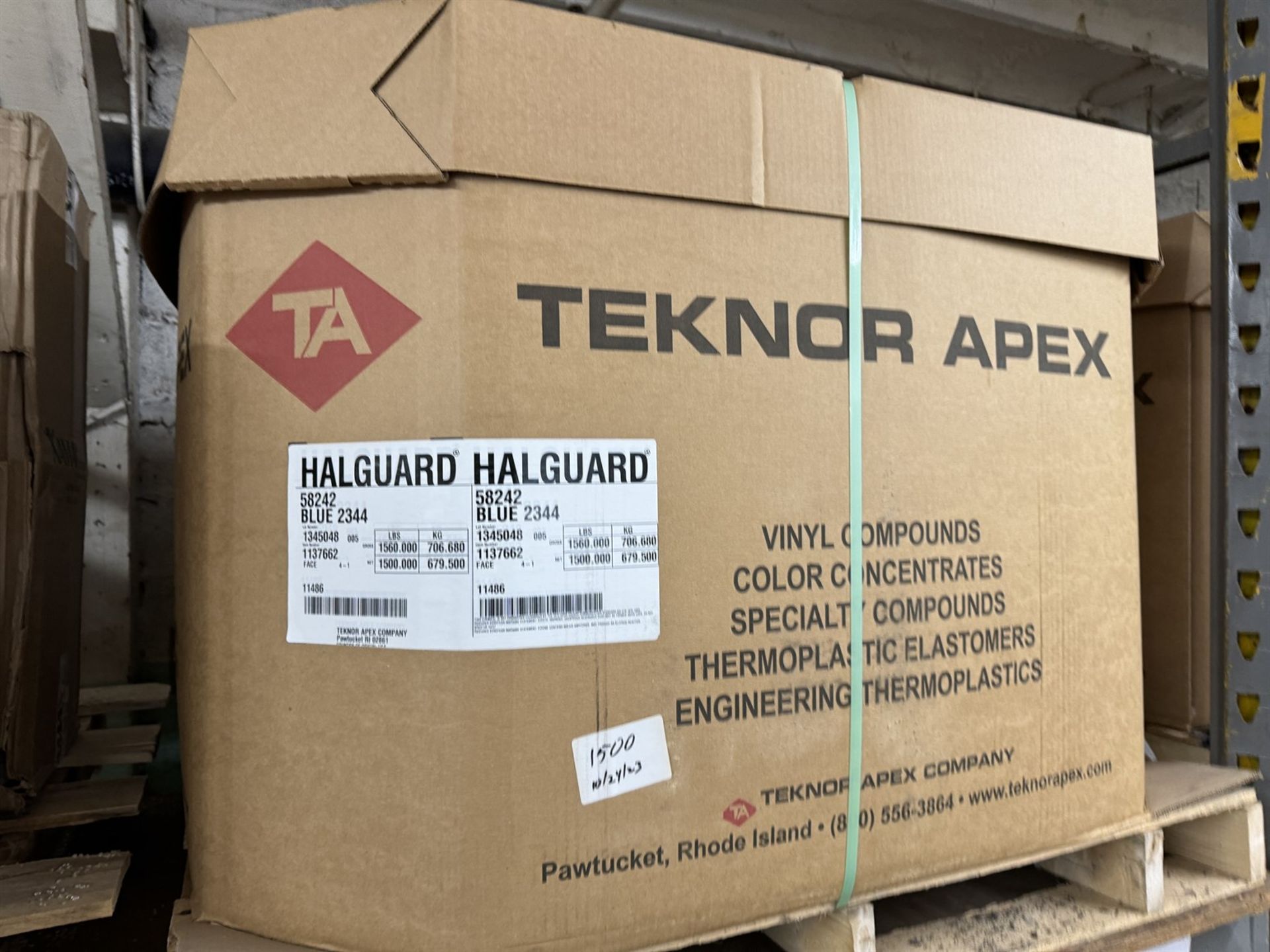Large Lot of Assorted TEKNOR APEX and HALGUARD Natural, Ivory and Blue Compound - Image 14 of 19