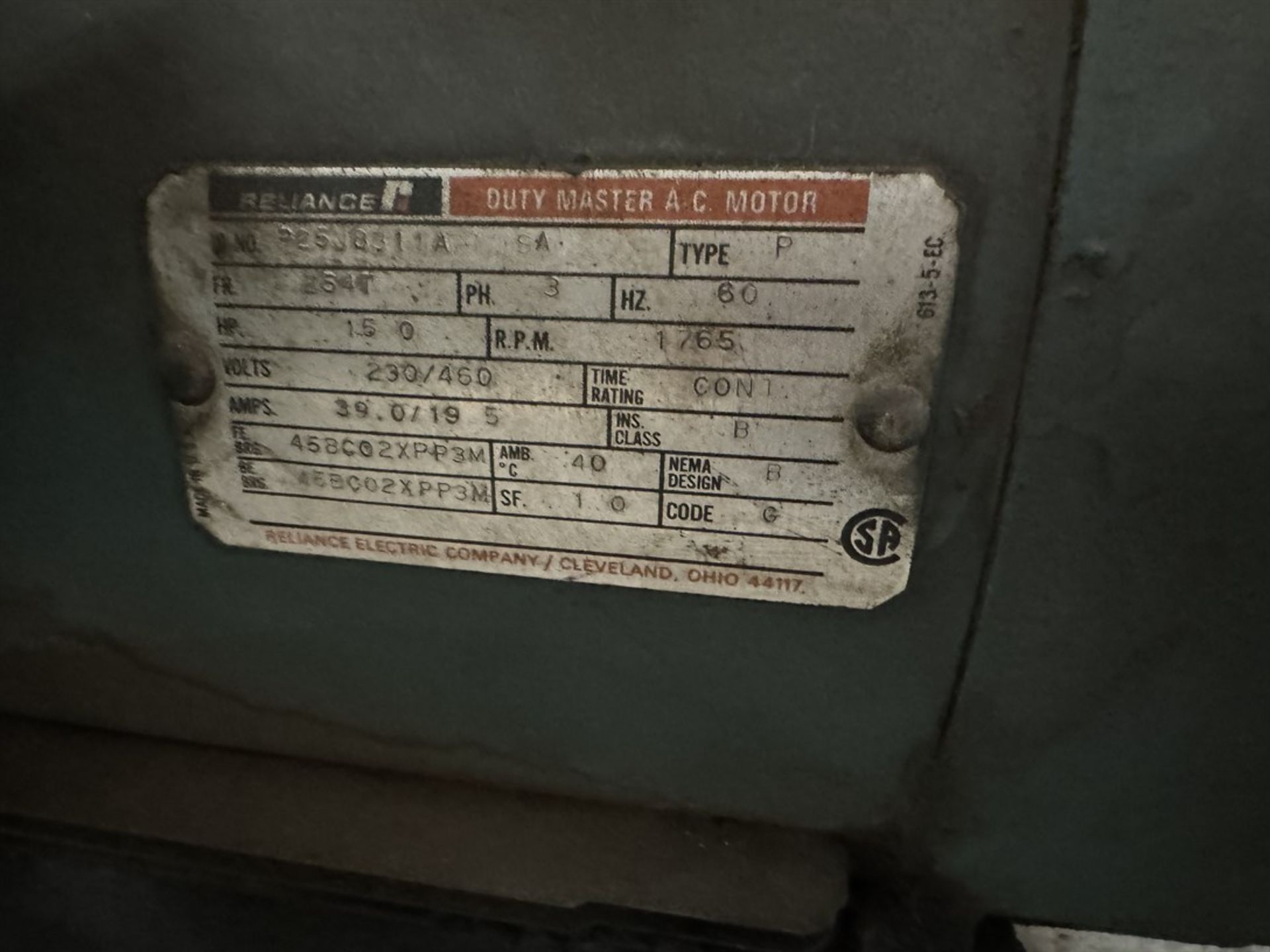 RELIANCE 15 HP AC Motor - Image 4 of 4