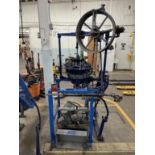 WARDWELL 16-Carrier Wire Braider, Model G Frame, lower Carriers missing, Motor, Payoff and Take-