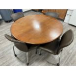 Break Room Table, 52" Diameter, (4) Chairs