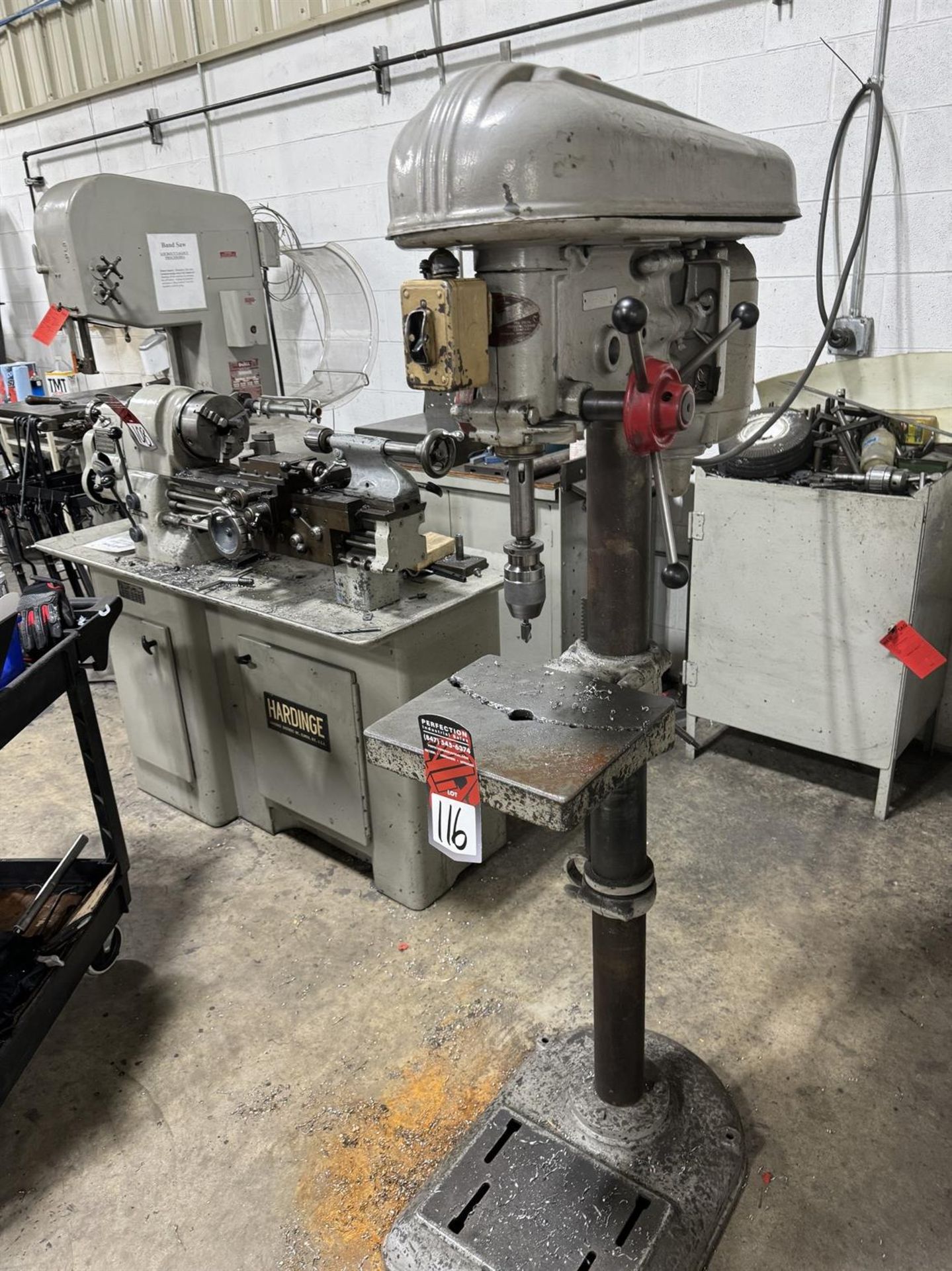 DELTA 16" Drill Press, s/n na, 8" Throat, 10.75" x 12" Table, 1 HP - Image 2 of 5