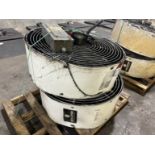 Lot of (2) SCHAEFER 36" Industrial Fans, 3 PH