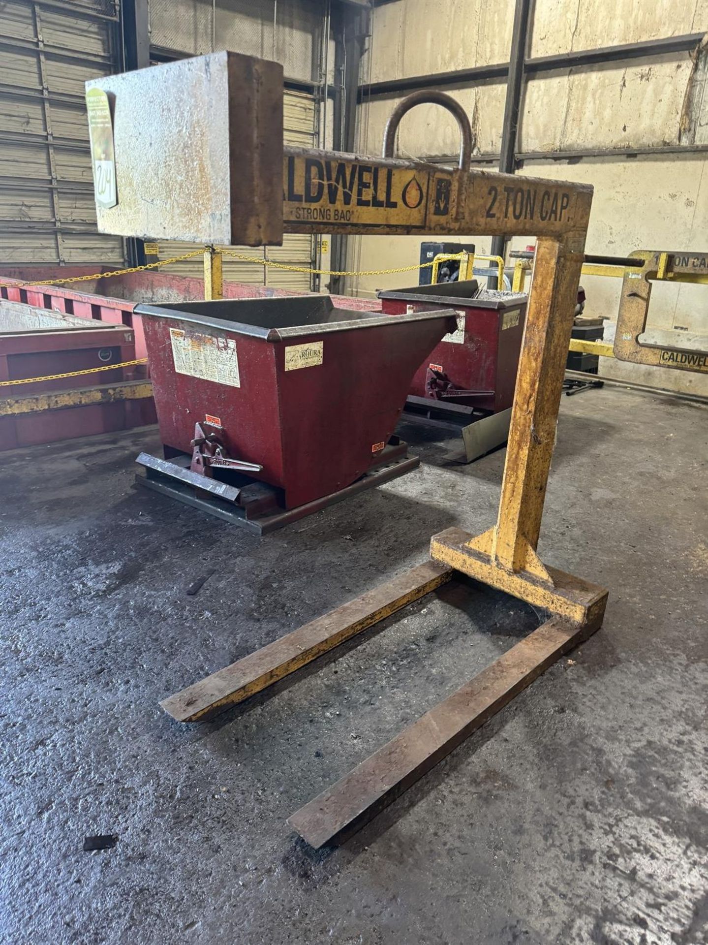 CALDWELL 90-2-48 Fixed Forks Pallet Lifter, s/n 03-44469-2, 2-Ton Capacity - Image 2 of 5