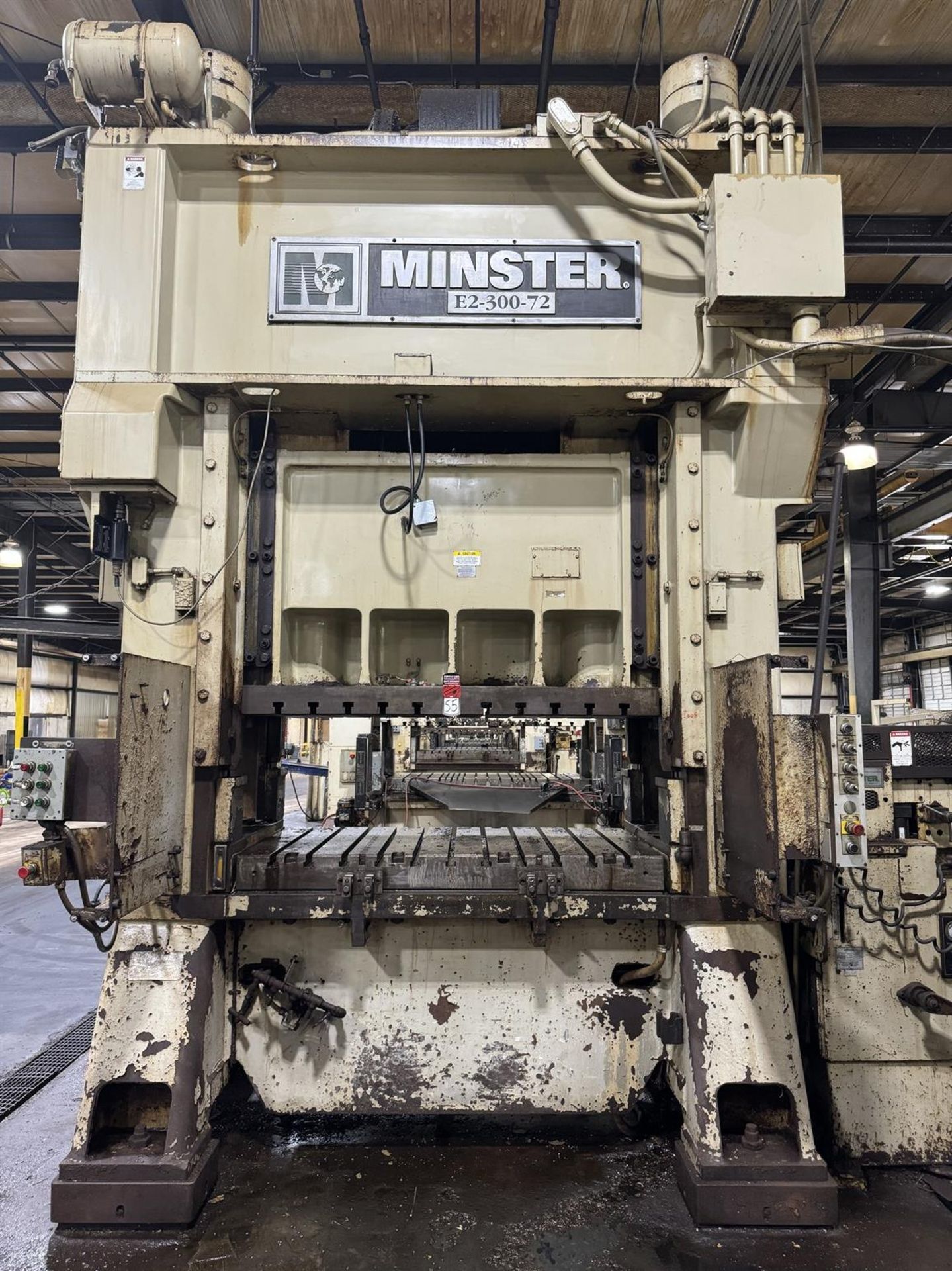 1997 MINSTER E2-300-72 HeviStamper 300 Ton Straight Side Press, s/n 29119, w/72”x 36” Bed, 26” - Image 2 of 11