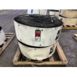 Lot of (2) SCHAEFER 36" Industrial Fans, 3 PH