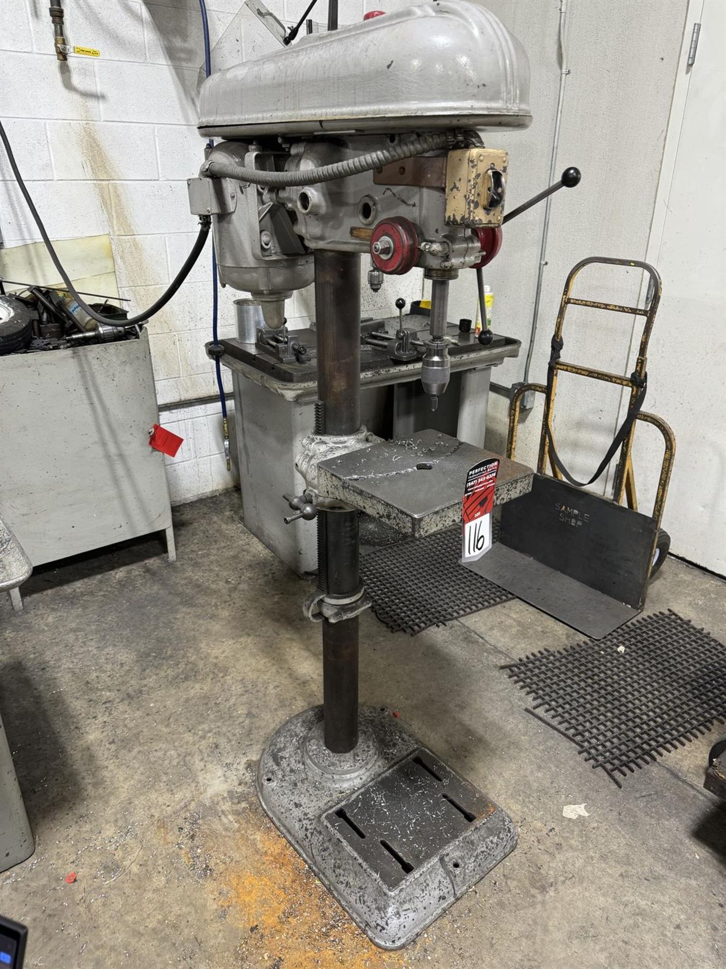 DELTA 16" Drill Press, s/n na, 8" Throat, 10.75" x 12" Table, 1 HP